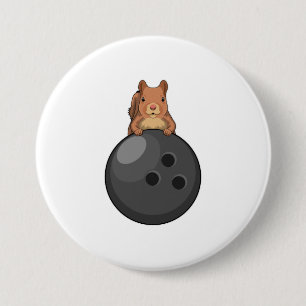 Squirrel at Bowling with Bowling ball Button