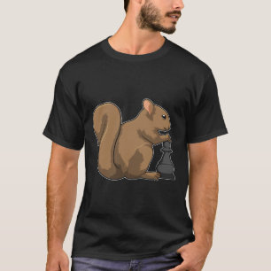 Squirrel at Chess with Chess piece Bishop T-Shirt