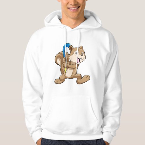 Squirrel at Field hockey with Hockey stick Hoodie
