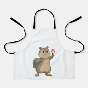 Squirrel at Poker with Poker chips Apron
