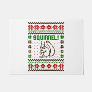 Squirrel Attacks The Griswold Family Ugly Sweater Doormat