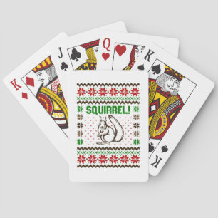Squirrel Attacks The Griswold Family Ugly Sweater Poker Cards