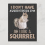 Squirrel Attention Humor Garden Small Animal Lover Postcard