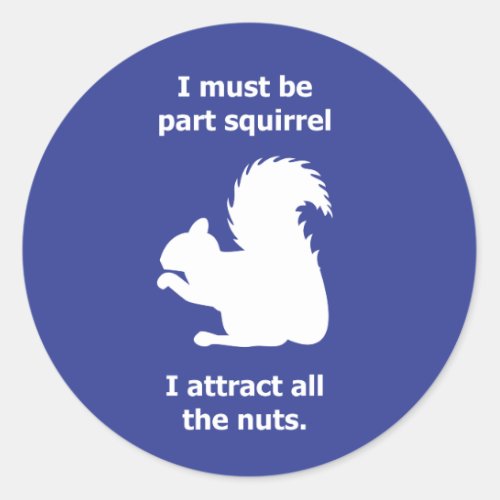 squirrel attract nuts dating relationships sarcasm classic round sticker