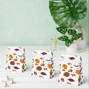 Squirrel Autumn and Pumpkin Favor Boxes