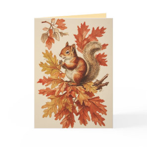 Squirrel Autumn Greeting Card