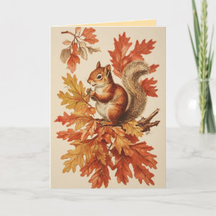 Squirrel Autumn Greeting Card