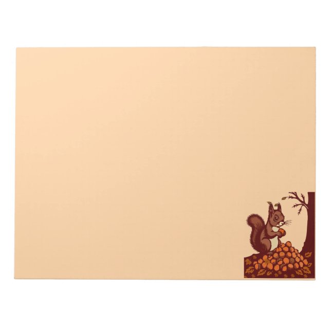 🐿️ Squirrel Autumn Notebook – Stationery📝 Notepad (Front)