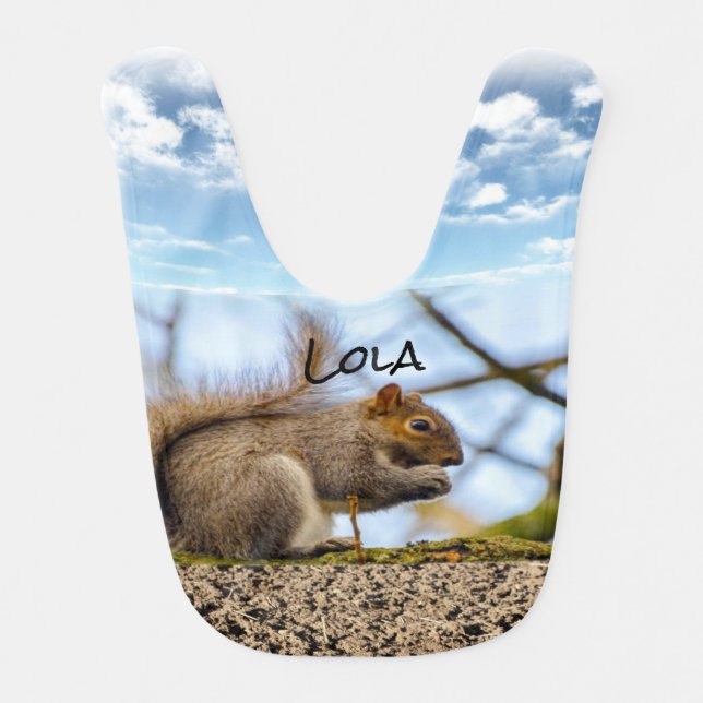 Squirrel Baby Bib (Front)