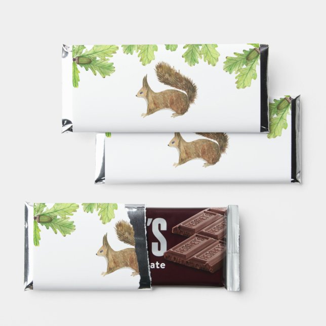 Squirrel - Baby Shower Hershey Bar Favors (Front)