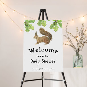 Squirrel Baby shower Welcome Foam Board