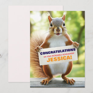 🎓Squirrel Banner Congrats Card