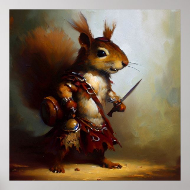 Squirrel Barbarian Poster (Front)