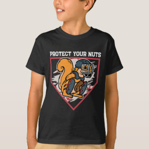 Squirrel Baseball Catcher Protect Your Nuts Boys K T-Shirt