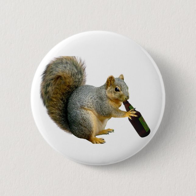 Squirrel Beer Button (Front)