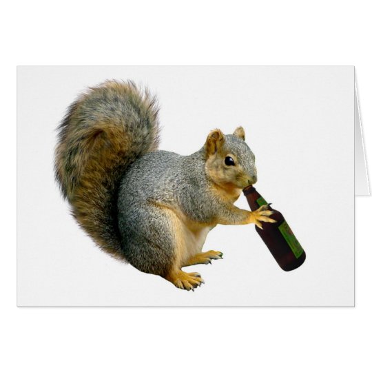 Squirrel Beer Card