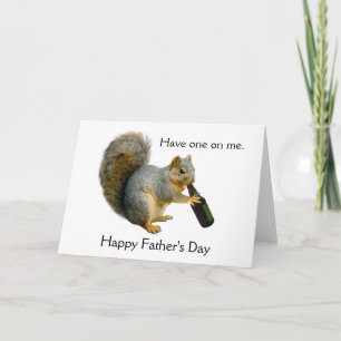 Squirrel Beer Father's Day Card