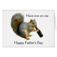 Squirrel Beer Father's Day Card
