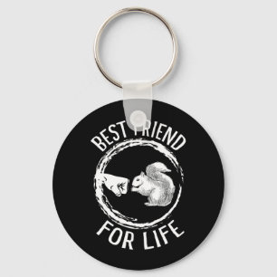 Squirrel Best Friend For Life Keychain
