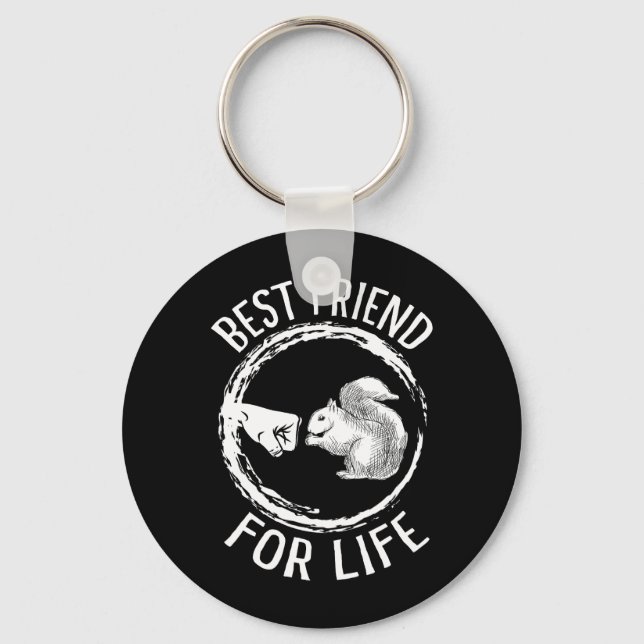 Squirrel Best Friend For Life Keychain (Front)