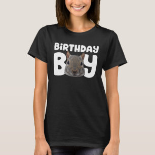 Squirrel Birthday Boy Party Animal Kids Squirrel B T-Shirt