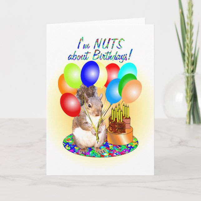 Squirrel Birthday Card (Front)