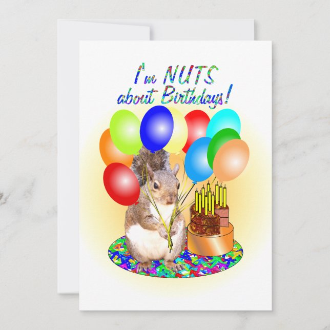 Squirrel Birthday Card (Front)