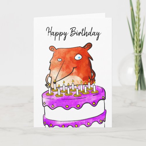 Squirrel Birthday Card