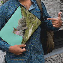 Squirrel Blowing a Bubblegum Bubble Animal Photo Laptop Sleeve