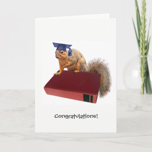 Squirrel Book Congratulations Card
