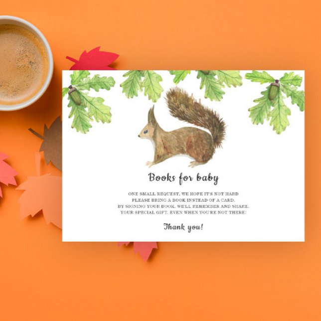 Squirrel - books for baby ticket enclosure card (Creator Uploaded)