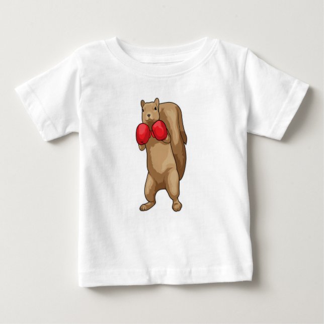 Squirrel Boxer Boxing gloves Baby T-Shirt (Front)