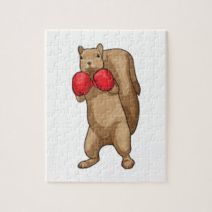 Squirrel Boxer Boxing gloves Jigsaw Puzzle