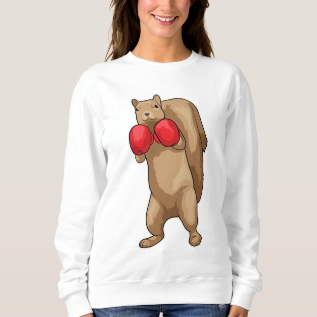 Squirrel Boxer Boxing gloves Sweatshirt (Front)