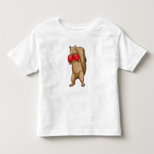 Squirrel Boxer Boxing gloves Toddler T-shirt (Front)