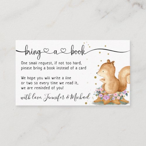 Squirrel Bring a book Enclosure Card