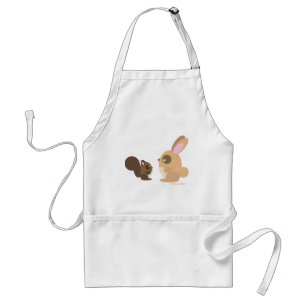 squirrel+bunny adult apron