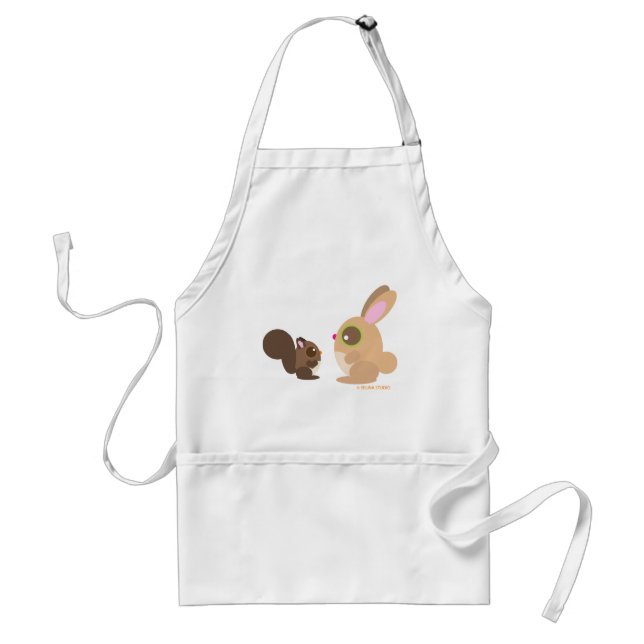 squirrel+bunny adult apron (Front)