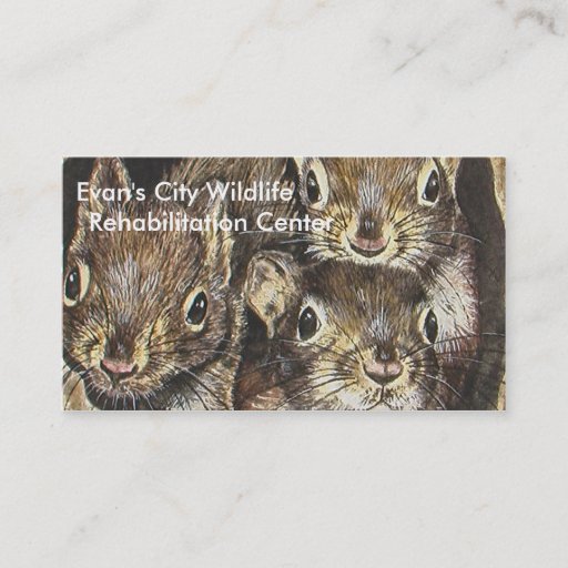 Customizable Squirrel Business Card Template