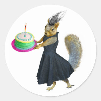Squirrel Cake Sticker