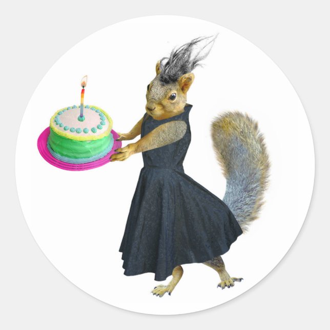 Squirrel Cake Sticker (Front)