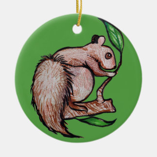 Squirrel Ceramic Ornament
