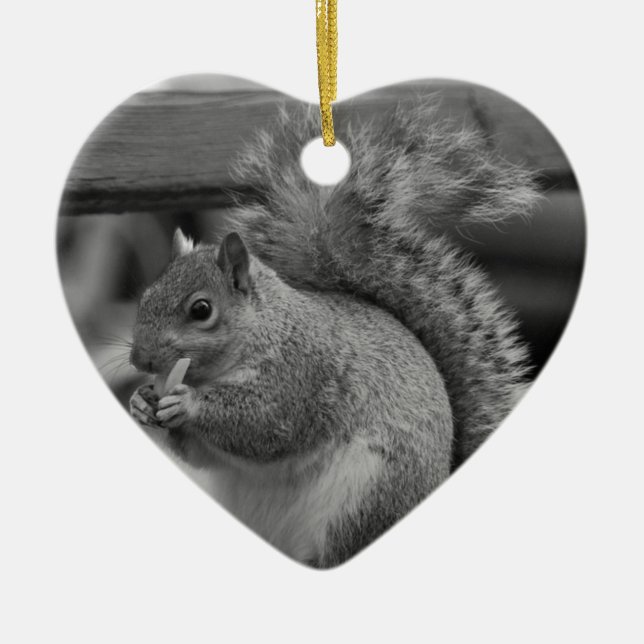 Squirrel Ceramic Ornament (Front)