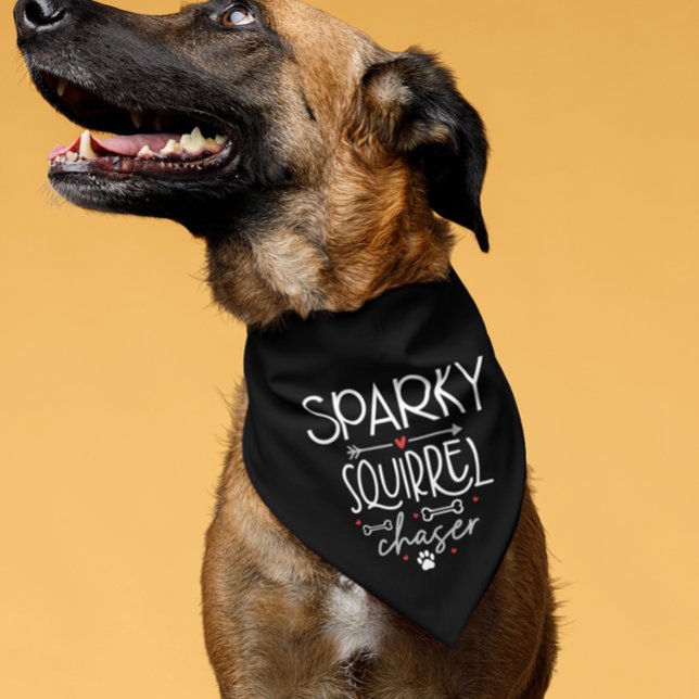 Squirrel Chaser Name Funny Saying Pet Bandana Collar (Creator Uploaded)