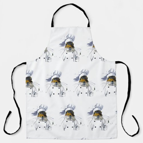 Squirrel Chef All_Over Print Apron