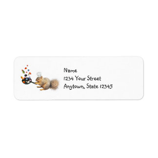 Squirrel Chef Return Address Labels