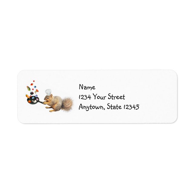 Squirrel Chef Return Address Labels (Front)