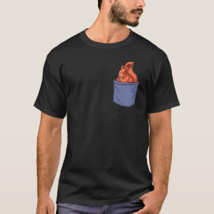 Squirrel Chest Pocket Fox Eastern Gray Japanese Sq T-Shirt