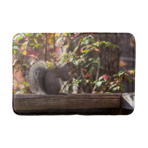 Squirrel Chow Time Bathroom Mat