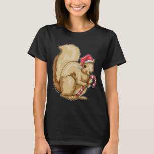 Squirrel Christmas Candy cane T-Shirt